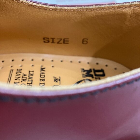 90's Vintage ENGLAND gibsons Wmns sz 8 shoes Dr. Martens 1461 cherry red oxblood - Picture 16 of 16